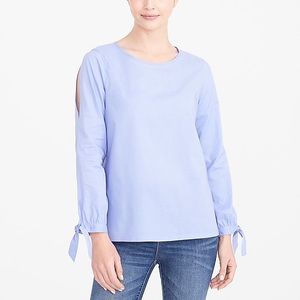 J. Crew Bow-sleeve Peekaboo Blouse